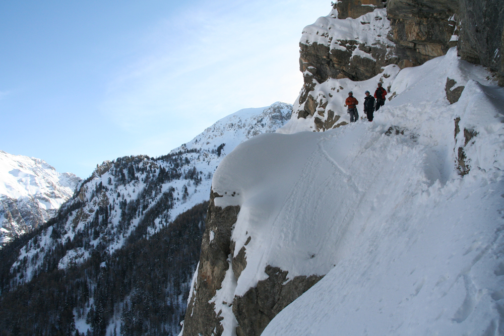 L’équipe qui a travaillé sur un extraordinaire projet sur une cascade de glace