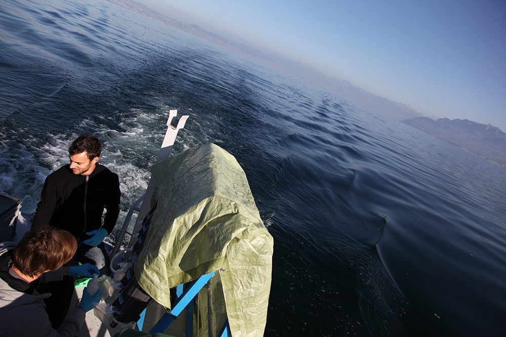 Water-quality measurements in the deepest part of Lake Geneva.