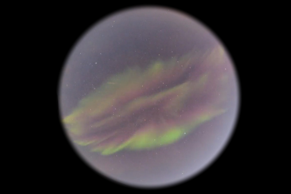 Aurora image realized with special equipment by Pål Ellingsen (KHO UNIS) Birkeland Center for Space