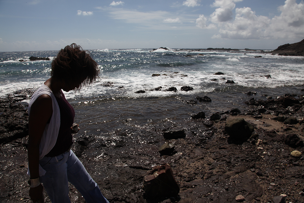 Danielle Jules in search of stones for jewelry